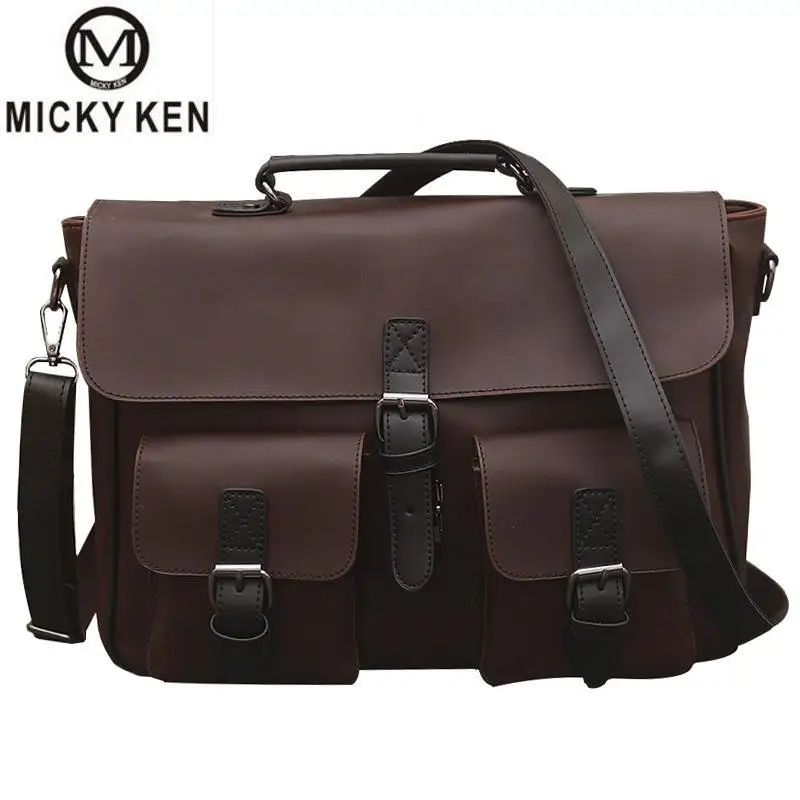 

Crazy horse leather casual shoulder Messenger bag large capacity trend men's bag men's handbag cross section original design bag