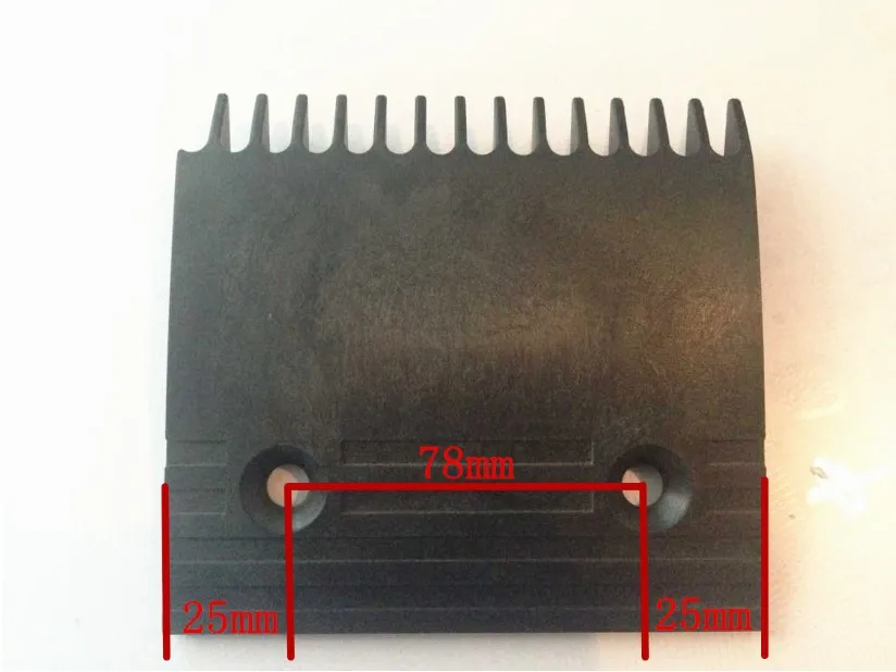 

Escalator comb plate use for escalators GTE5PSP0003P001 5PSP0003  black color,Rightside, size:114*119*65 12teeth