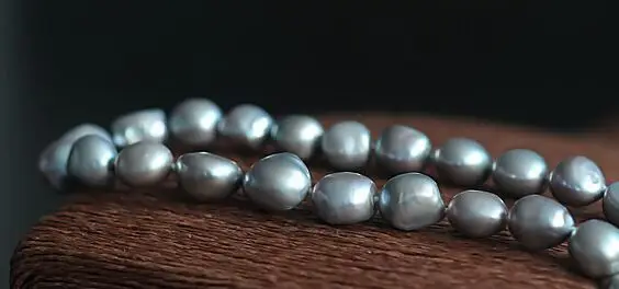 

20"12-13MM NATURAL SOUTH SEA GRAY PEARL NECKLACE