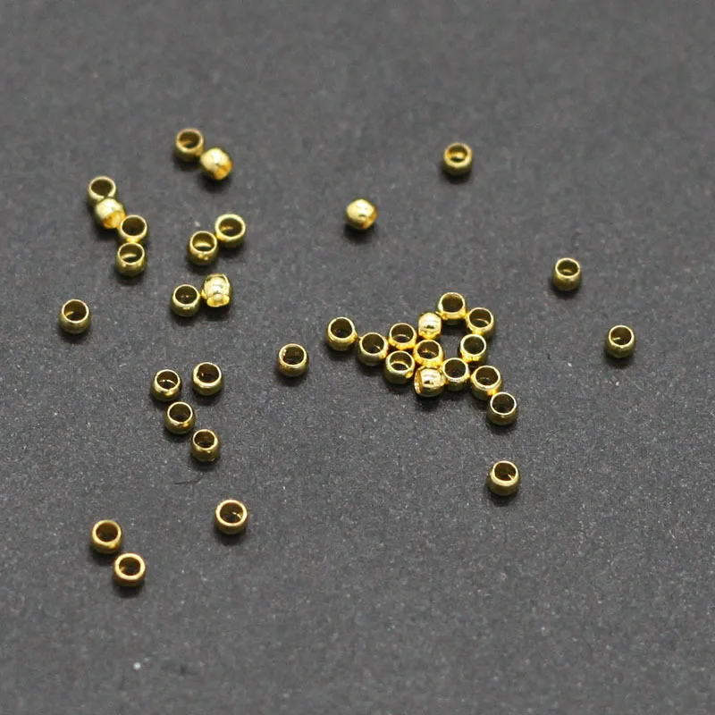 

100pcs/lot Metal Crimps Beads Crimp Positioning tube beads fit making Bracelet Necklace Earrings DIY Jewelry Accessories