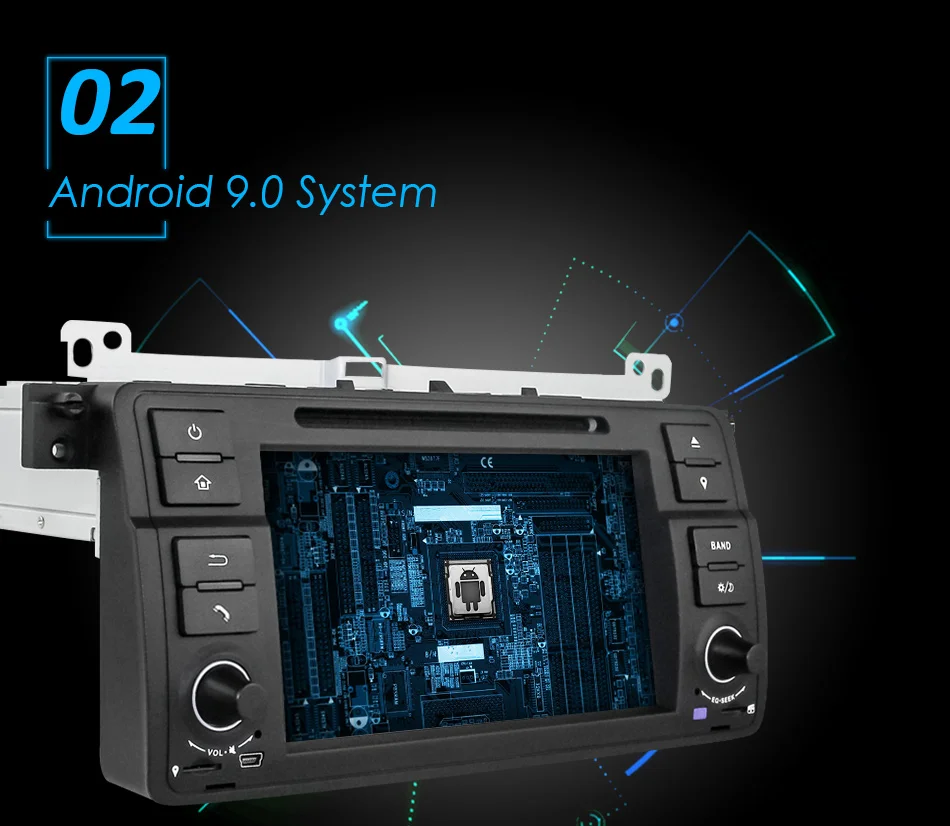 Sale Eunavi 1 Din Android 9 Car Multimedia For BMW E46 M3 318/320/325/330/335 Rover 75 1998-2006 DVD Radio GPS Navigation DSP WIFI 4