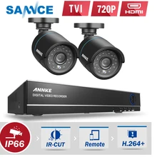 SANNCE DVR Kits 720P AHD Security Camera System 1080N CCTV DVR 2PCS 1200TVL waterproof Outdoor CCTV Camera 1MP Surveillance Kit