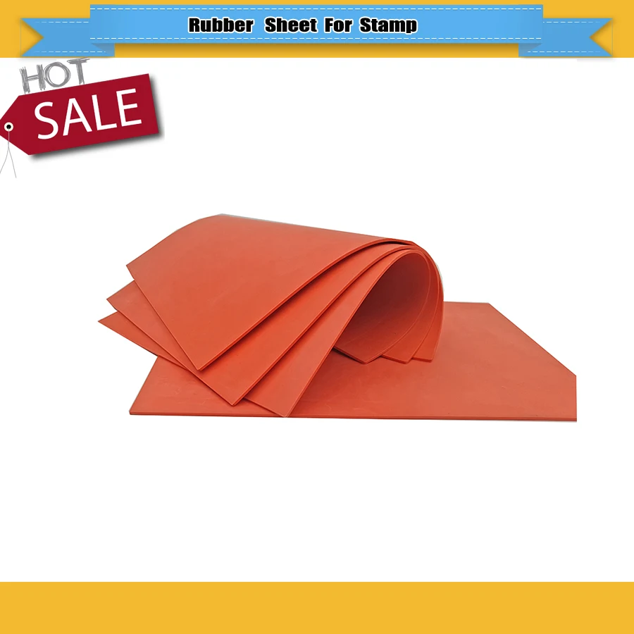 3 Pcs/lot 297*210*2.3mm Red Laser Rubber Sheet Unscented Laser Sheet