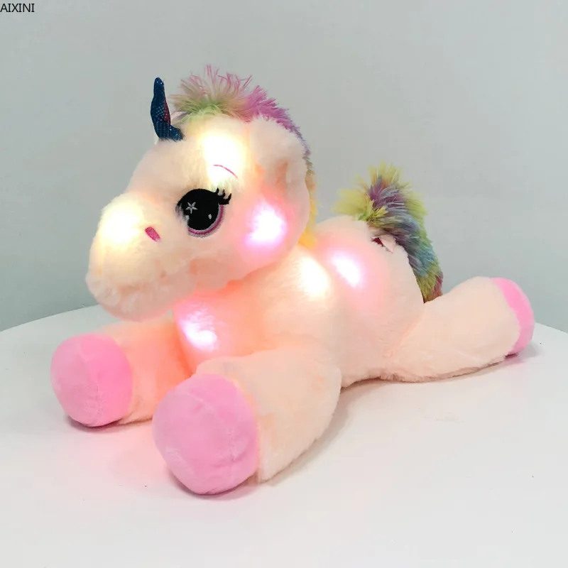 

1Pcs Toys for Children Plush Toy Tool Soft Present Birthday Party Gift Light Up LED Stuffed Animals Unicorn Toy Colorful Glowing