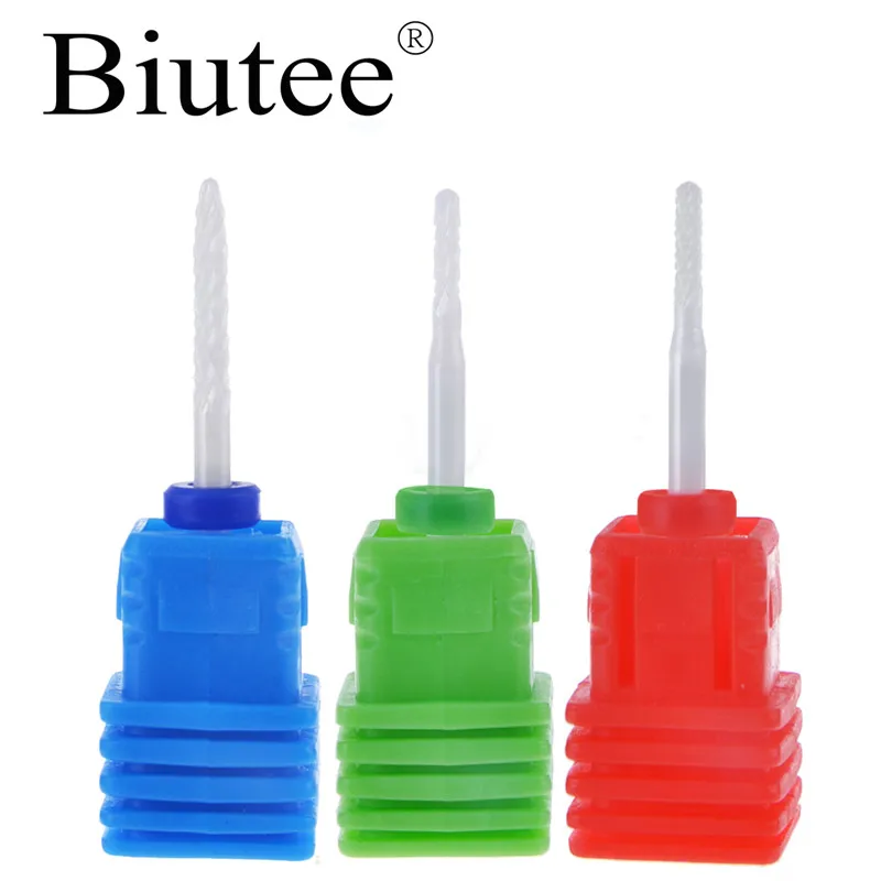 

Biutee 3 Size Needle Top Ceramic Nail Drill Bit For Electric Manicure Machine Nail Art Tools Electric Manicure Cutter Nail File