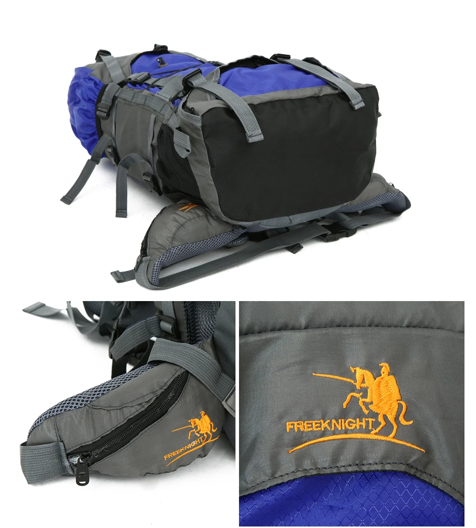60L нейлон Оксфорд водонепроницаемый кемпинг рюкзаки Открытый Альпинизм дорожная сумка походный рюкзак для мужчин женщин кемпинг сумки для спорта WX007