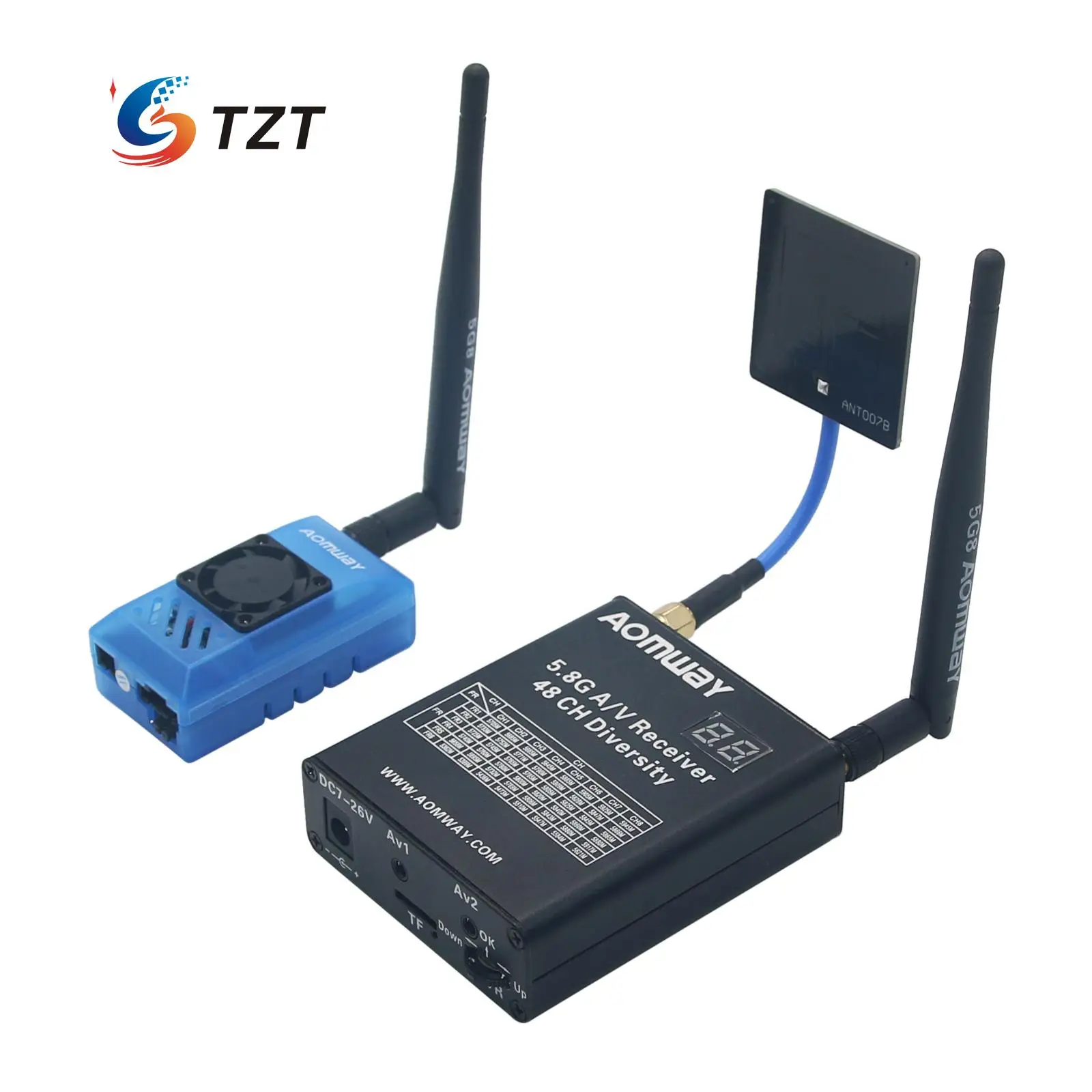 Discount!! Aomway 5.8G A/V Receiver 48 CH FPV Telemetry Diversity DVR