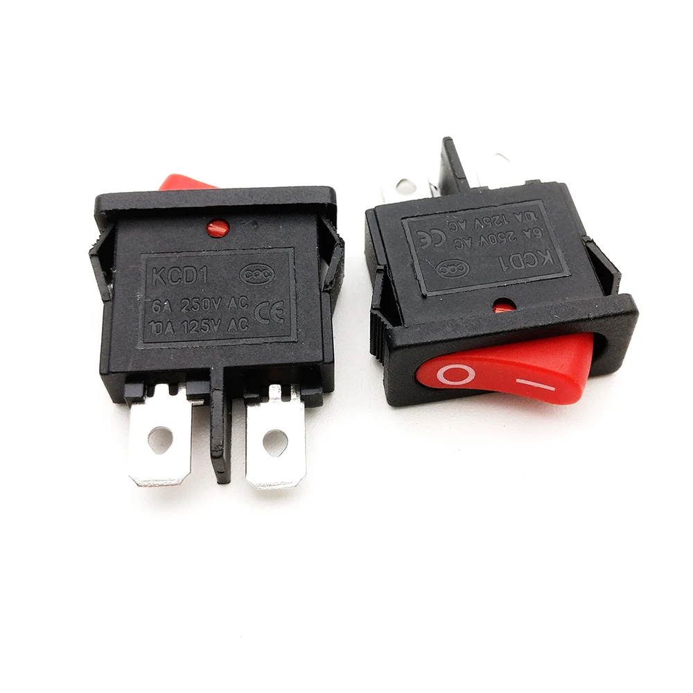 10psc 2Pin ON/OFF Ultrathin Rocker Switch Small Instrument Power Switch