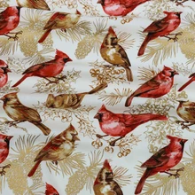 3D Птицы Поплин Ткань ремесло одежда Diy шитье золото тисненая ткань хлопок 100 см* 110 см