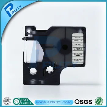 

10 packs 6mm Black on Clear 43610 compatible label tapes for dymo label printers