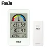 FanJu FJ3356 weather Station Thermometer Digital Alarm Clock Wall Outdoor Indoor Street Electronic hygrometer Comfort Indication ► Photo 1/6