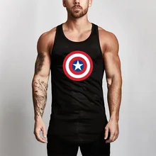 Брендовая одежда для тренажерных залов «Капитан Америка», майка для фитнеса, Мужская сетчатая майка, рубашка для бодибилдинга, Мужская мускулаторная майка