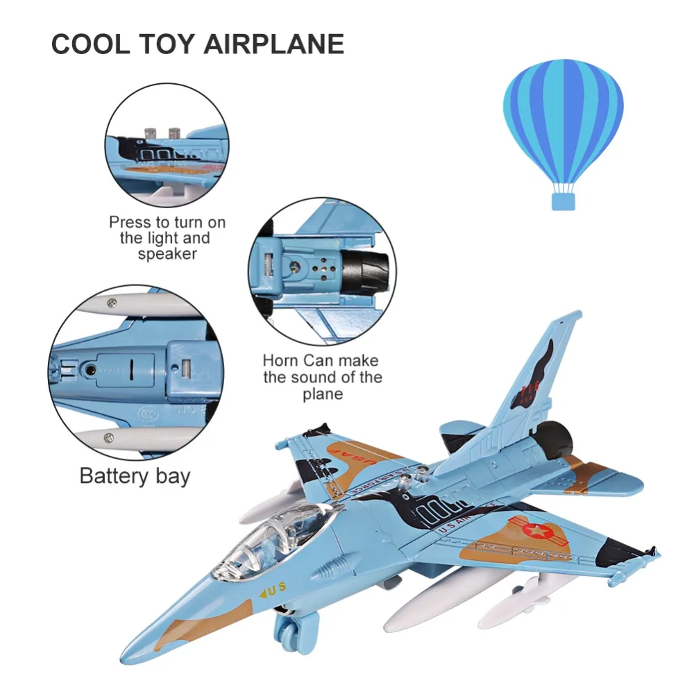 Литья под давлением сплав модель самолета игрушки металла отводной игрушечные Самолеты самолета США силы F16 Модель Набор Подарочный набор для день рождения детей, мальчика