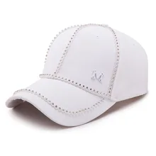 Брендовая хоккейная соломенная шляпа с вышитыми буквами металлические буквы M Snapback шапки модные хлопковые однотонные Диаманте бейсболки для женщин и мужчин хип хоп Casquette