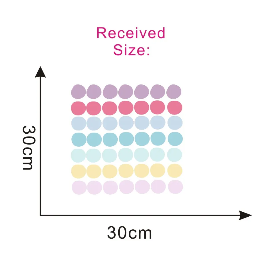 Цветные настенные наклейки в горошек, современные детские наклейки, сделай сам, детские обои, ПВХ, высокое качество, настенные наклейки, детская комната, домашний декор - Цвет: CCS4005R