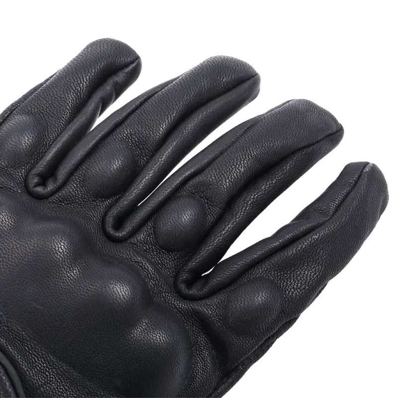 Ретро мотоциклетные перчатки, перфорированные, из натуральной кожи, с сенсорным экраном, для мужчин и женщин, мото водонепроницаемые перчатки, перчатки для мотокросса