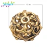 Juya 10pcs/lot Wholesale 12mm Engrave Beads Hollow Antique Gold Silver Color Metal Beads For Women Men Beadwork Jewelry Making ► Photo 2/6