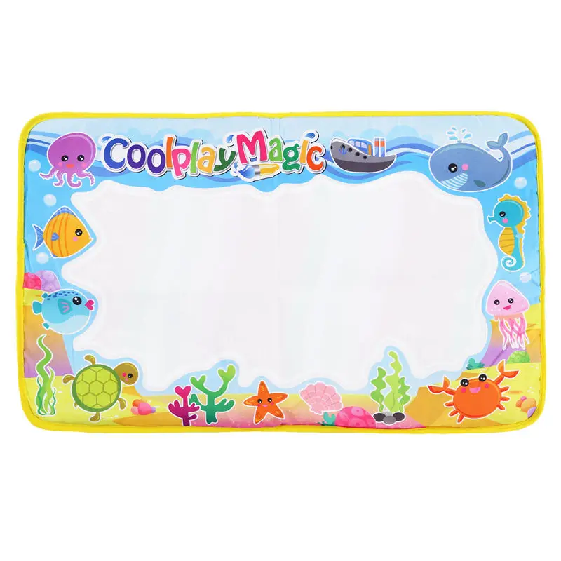 

Coolplay 59x36cm colourful rainbow water drawing mat with 2 pen water doodle mat rug for painting Xmas gift for kids CP2323-2