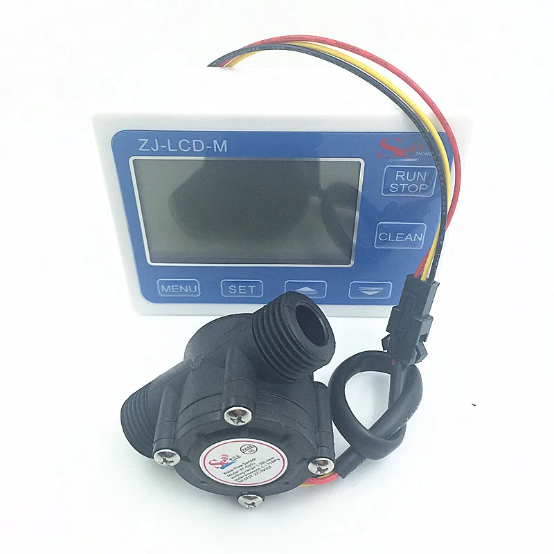 YF-S201 G12 Water Flow meter Sensor flowmeter caudalimetr counter indicator + digital LCD water flow system 1-30Lmin 3-24V 3