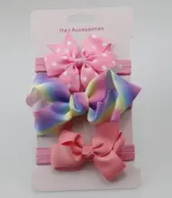 2017 menina menino elástico bowknot pontos bandana crianças magras elástico arco elástico acessórios para o cabelo faixa