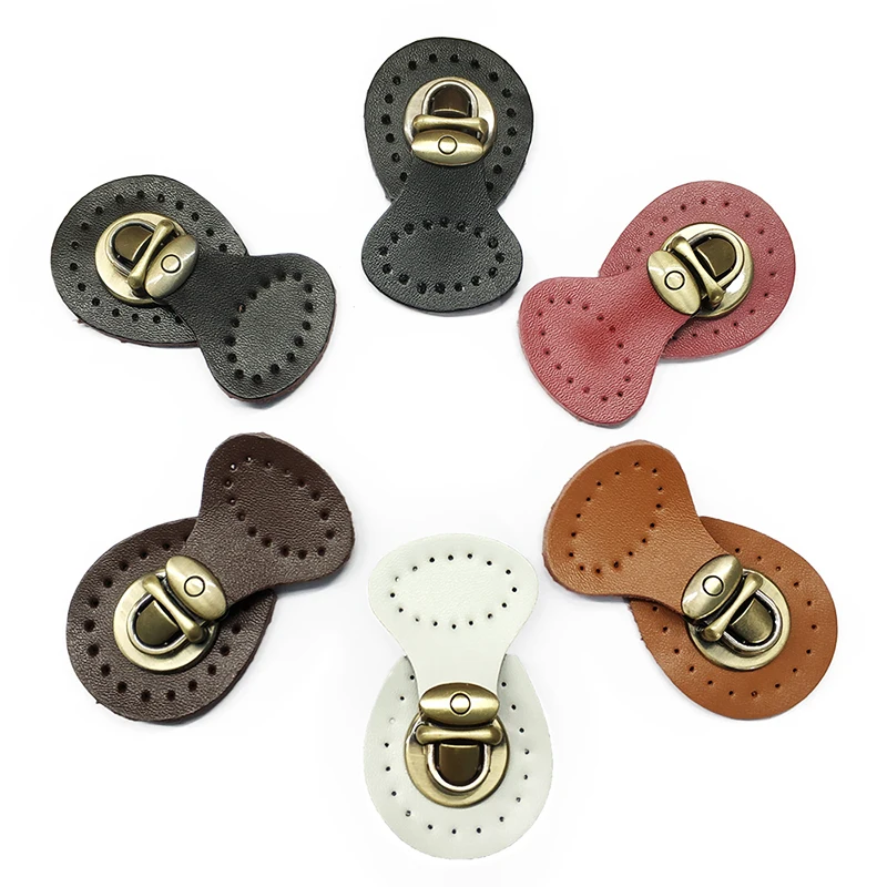 Genuine Leather Bag Lock Magnetic Button Fasteners Snap Buckles Replacement Handmade Bag DIY ...