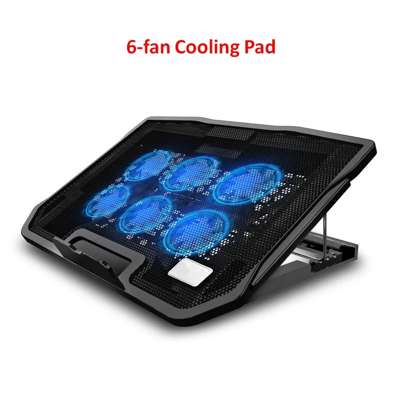 

6-Fan Cooling Pad Portable Quiet Laptop Notebook Cooler Cooling Pad Stand with for 14-16 Inches Laptop PC Asus Lenovo Dell