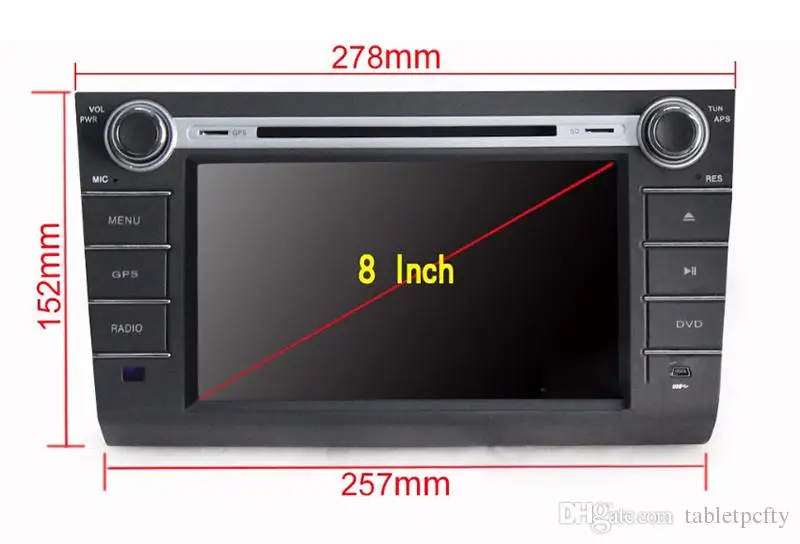 8 &quotавтомобильный DVD плеер с GPS(opt) BT/TV аудио Радио стерео мультимедиа для SUZUKI SWIFT 2004