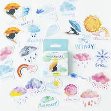 46pcs/set Good Or Bad Weather Stickers Decorative Stationery Stickers Scrapbooking DIY Diary Album Stick Lable 46pcs 1pack stationery stickers forest fruit animals diary planner decorative mobile stickers scrapbooking diy craft stickers