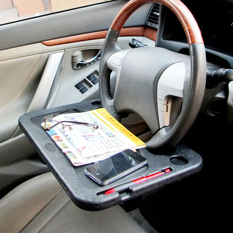 Multifunctional Black Car Laptop Stand Notebook Desk Steering Tray