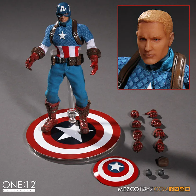 MEZCO Marvel Капитан Америка версия один: 12 коллективные высококачественные BJD Фигурки