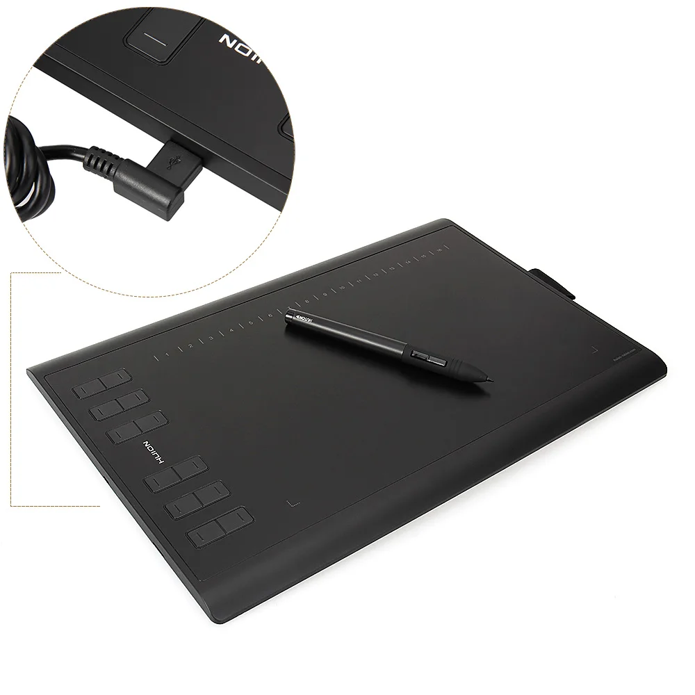 HUION New1060Plus 2048 уровней графические планшеты цифровые для рисования фирменная