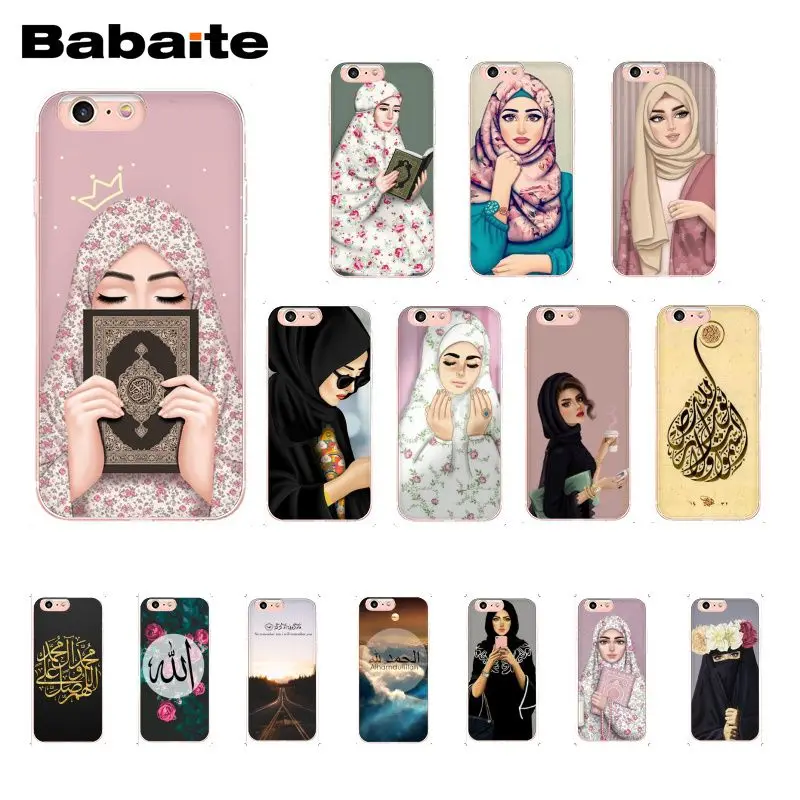 

Babaite Oriental Woman Hijab Face Muslim Islamic Gril Eyes PhoneCase for iphone 11 Pro 11Pro Max 8 7 6 6S Plus 5S SE XR X XS MAX