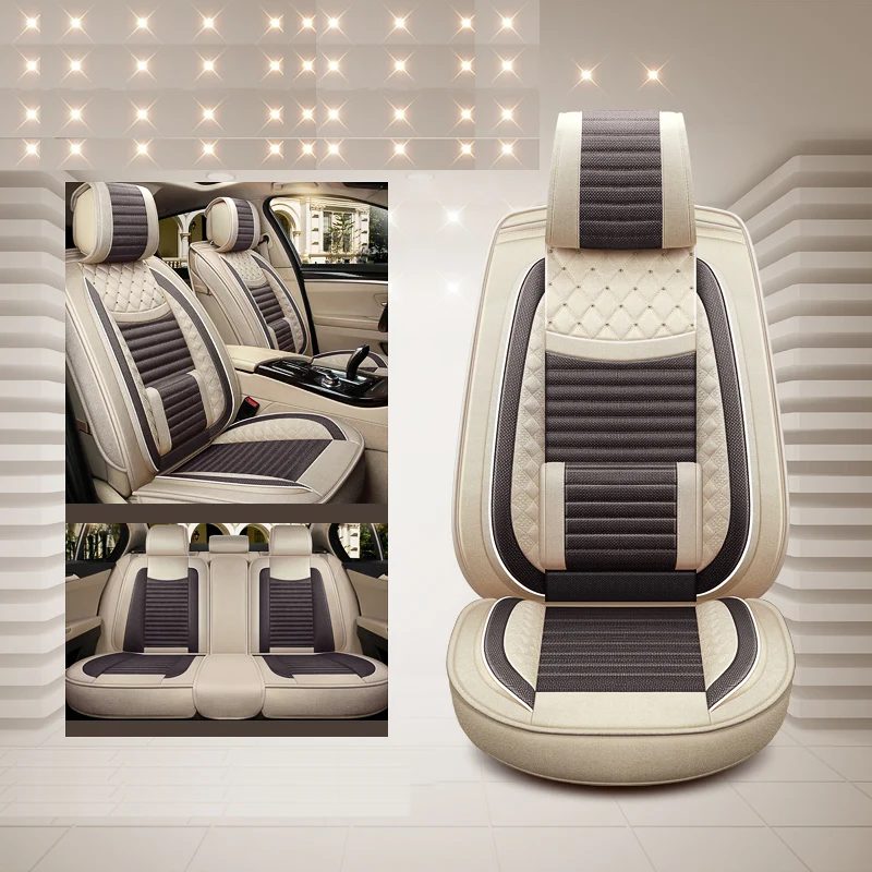 

Luxury special flax ( front & back) car seat covers For Subaru forester Outback Tribeca heritage xv auto accessories car styling
