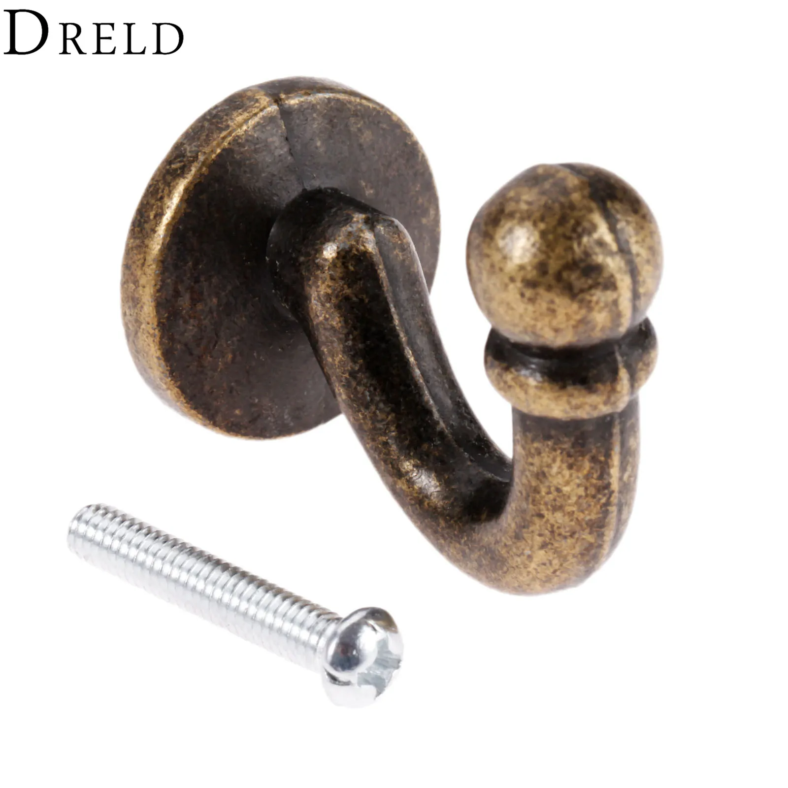 DRELD Zinc Alloy Wall Hooks Clothes Hat Bathroom Apartments Hook Hanger