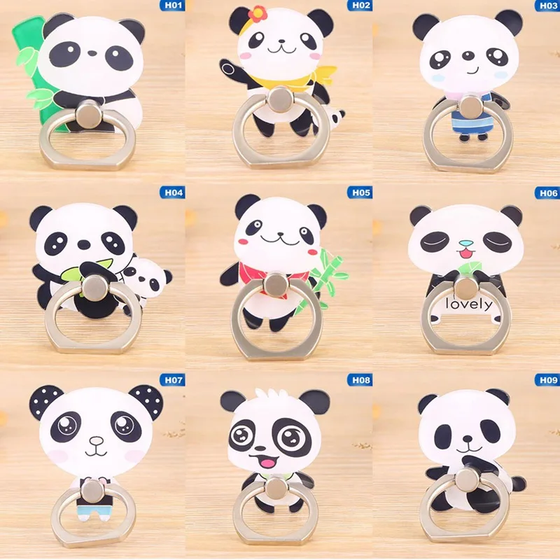 Cartoon Animal Cute Panda Phone Stand Mobile Finger Ring 360 Degree Rotation Holder For IPhone X 6 7 8 Plus Samsung Xiaomi