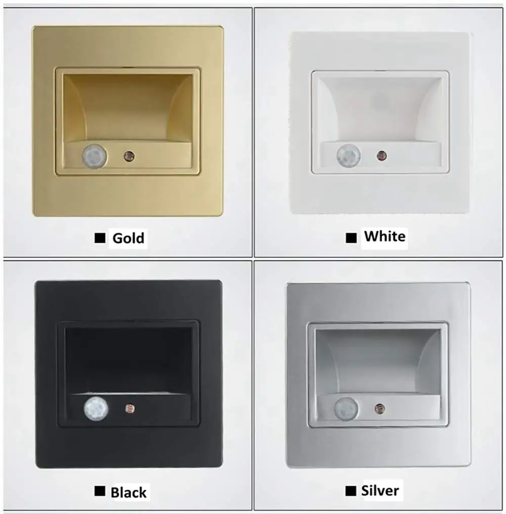 Встраиваемые светильники с датчиком движения для подсветки пола