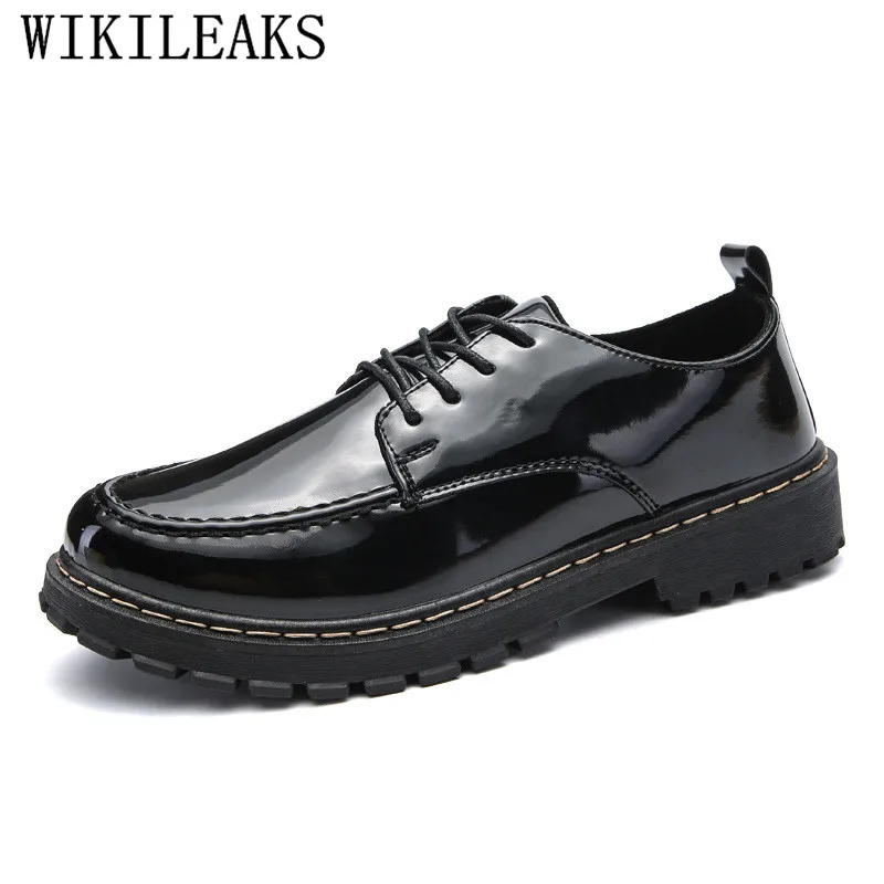 

men shoes oxford shoes for men round toe platform dress shoes patent leather formal office wedding shoes zapatos hombre vestir