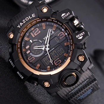 

2019 YAZOLE Top Brand Sport Watches Multifunction Men's Watch Men Quartz Shock Digital Military Watches Clock relogio masculino