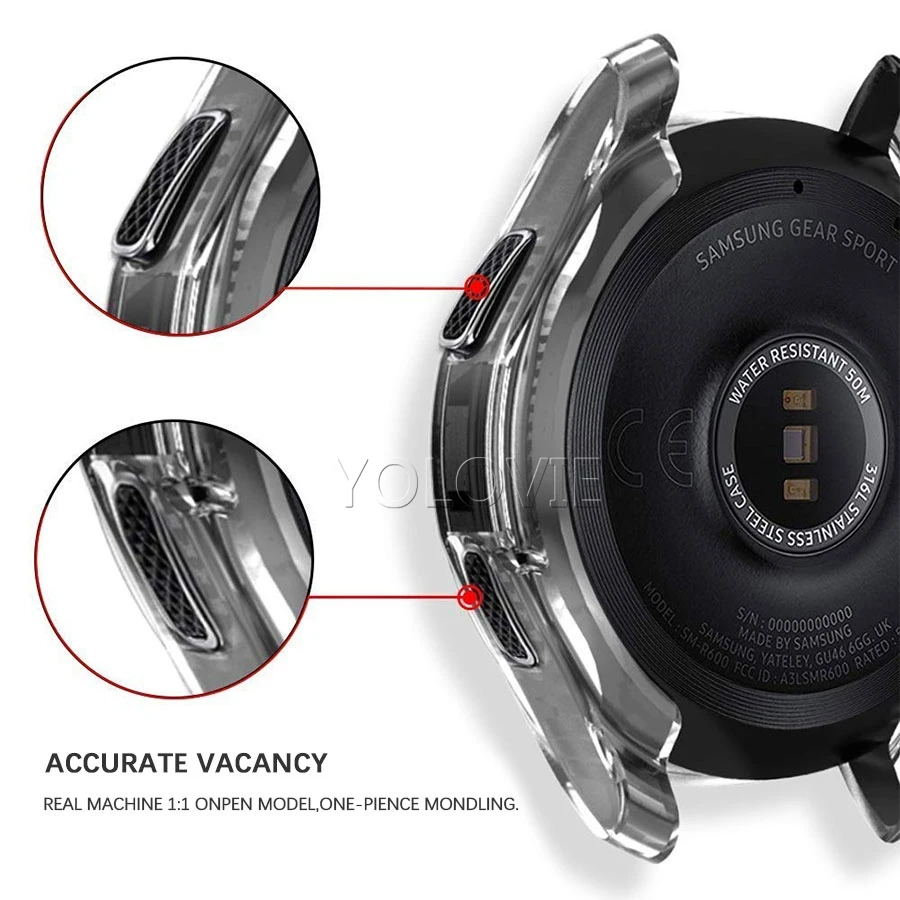ТПУ полный защитный чехол для часов для samsung Galaxy Watch 46 мм водонепроницаемый спортивный бампер чехол для samsung gear S3 Watch