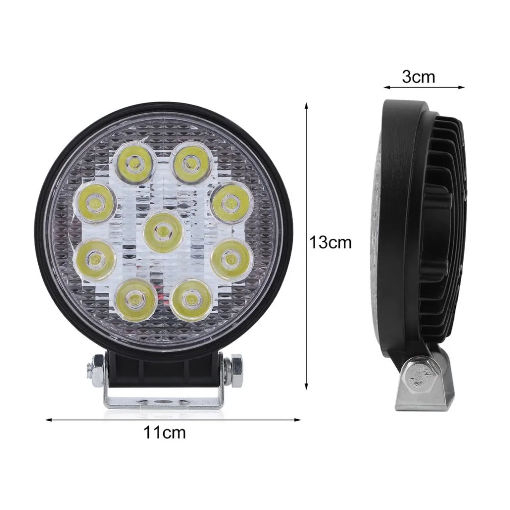 27 Вт луч прожексветодио дный лампы прожектора фары работы свет лампы портативный круглый бар лампа для лодки трактор грузовик внедорожные