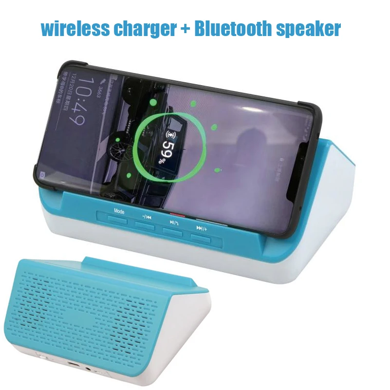 Беспроводное зарядное устройство Bluetooth динамик портативный с зарядным