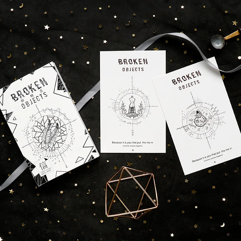 30 Pcs/Set Creative Broken Objects Postcard /Greeting Card/Message Card/Christmas and New Year gifts | Канцтовары для офиса и