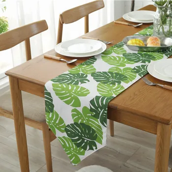 

Modern Table Runner chemin de table Table Runners for Wedding Party Palm Leaf camino de mesa tafelloper Monstera Leaf Placemat