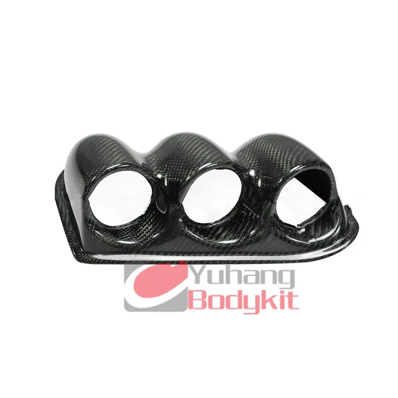 Car-styling-For-Mitsubishi-Evolution-EVO-7-8-9-Carbon-Fiber-Dash-Triple-Gauge-Pod-60mm (3)_