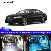 15 шт. белые светодиодные с CANBUS салона комплект ламп для Audi A6 S6 C5 1999 2000 2001 2002 2003 2004 светодиодный внутренний свет комплект