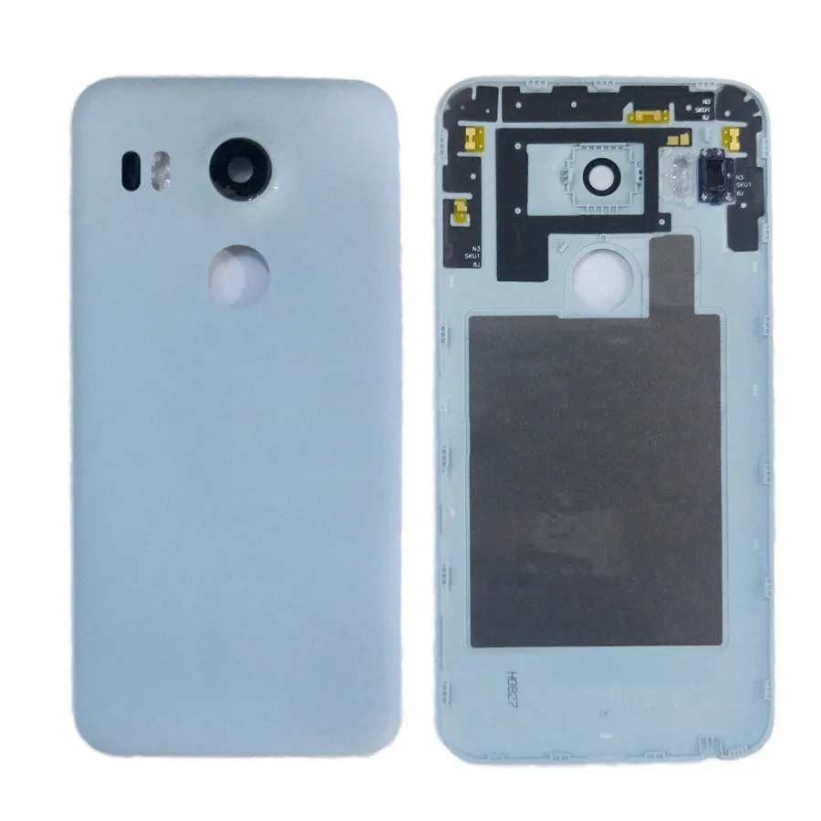 Для LG Google Nexus 5 крышка батареи D820 D821 Задняя крышка корпуса Корпус задняя дверь чехол для LG Nexus 5X крышка батареи H790 H791 - Цвет: Nexus 5X Light Blue