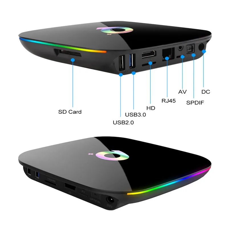 ТВ приставка Android9.0 Q Plus+ 1 год NEO Pro IP tv подписка Франция испанский Italia Smart IP tv WiFi телеприставка 6K домашний медиаплеер
