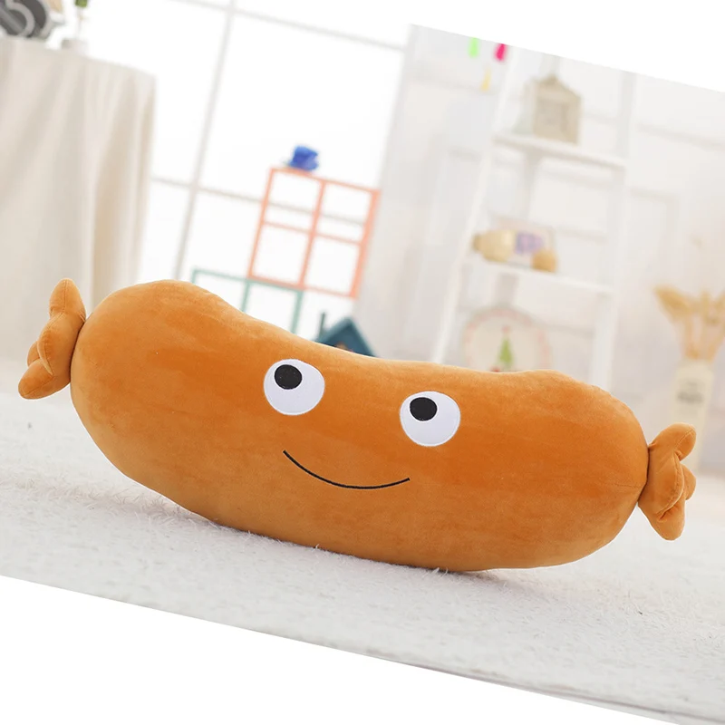 1PC 8" 20cm Kawaii Lifelike Sausage Plush Toys Mini Stuffed Food Plush Dolls Pillow Creative Gifts for Children Home Decor