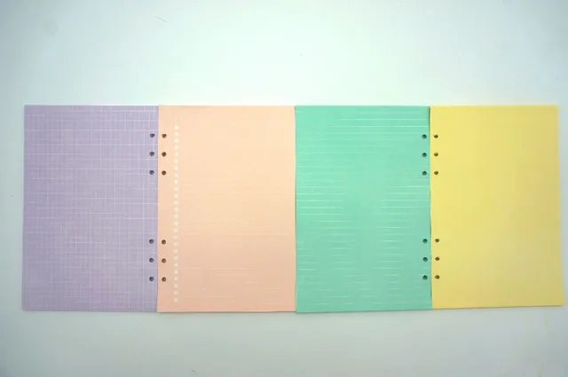 a5 a6 colorful refill inner pages rechange paper for organizer