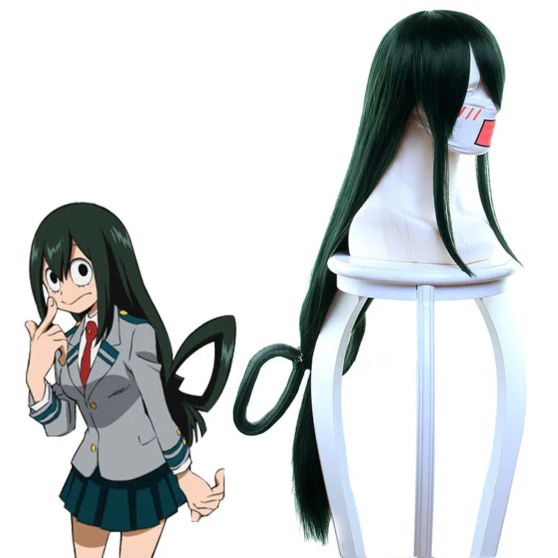 Coshome Boku No Hero academic Asui Tsuyu Парик Мой герой академический карнавальный костюм парики